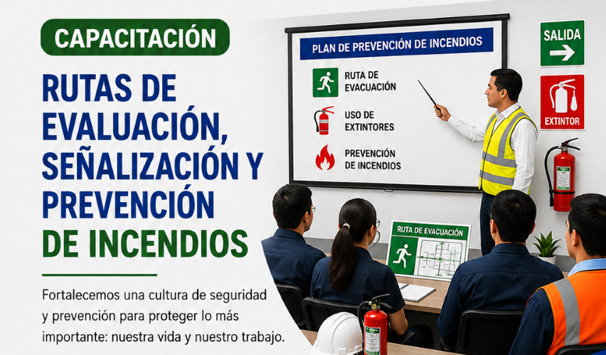 RUTAS DE EVACUACION, SEÑALIZACION Y PREVENCION  DE INCENDIOS  0826